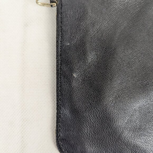 Authentic Bottega Veneta Black Leather Pouch Made in Italy
